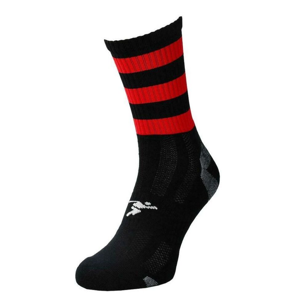 Precision Childrens/Kids Pro Hooped Gaelic Mid Socks / Black/Red